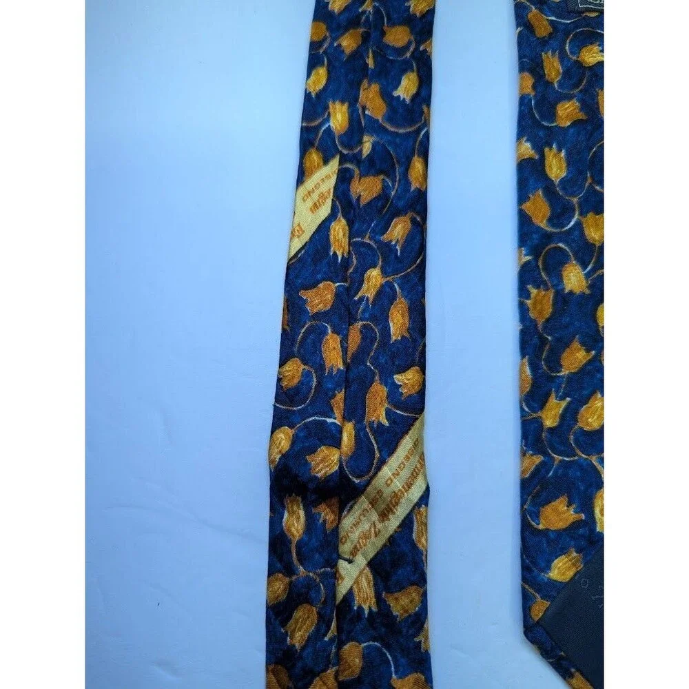 ERMENEGILDO ZEGNA Men's Silk‎ Necktie ITALY Luxury Geometric Pattern 3.75